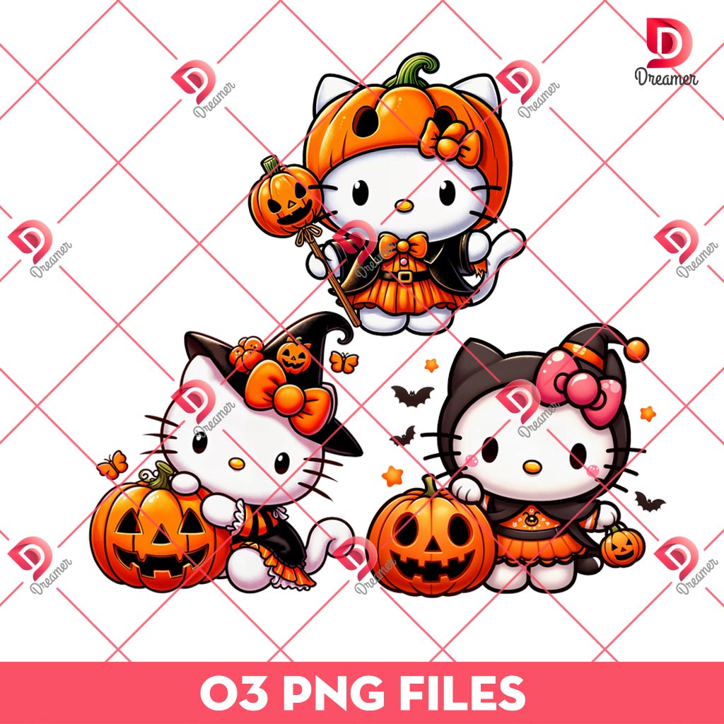Hello Kitty Witch And Pumpkin Halloween PNG, Trick Or Treat Hello Kitty PNG