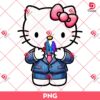 Hello Kitty Smiling Social Worker PNG, HK Social Worker Hold Family Model PNG