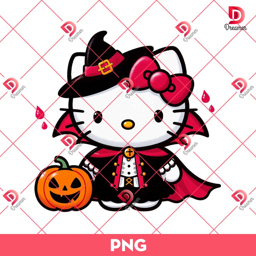 Hello Kitty Vampire PNG, Hello Kitty Halloween PNG