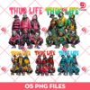 Horror Killers Thug Life PNG Bundle, Thug Life Colorful Horror Movie Killers PNG Bundle, Thug Life Horror Halloween Characters PNG Bundle