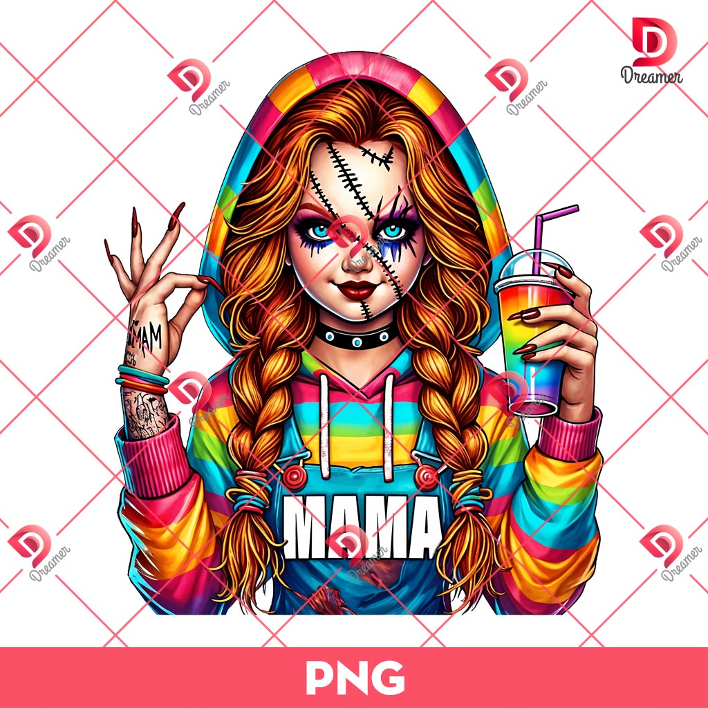 Horror Mama Chucky Halloween PNG, Mama Horror Characters PNG