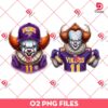 Horror Pennywise Vikings Football Team PNG, NFL Pennywise Minnesota Vikings PNG