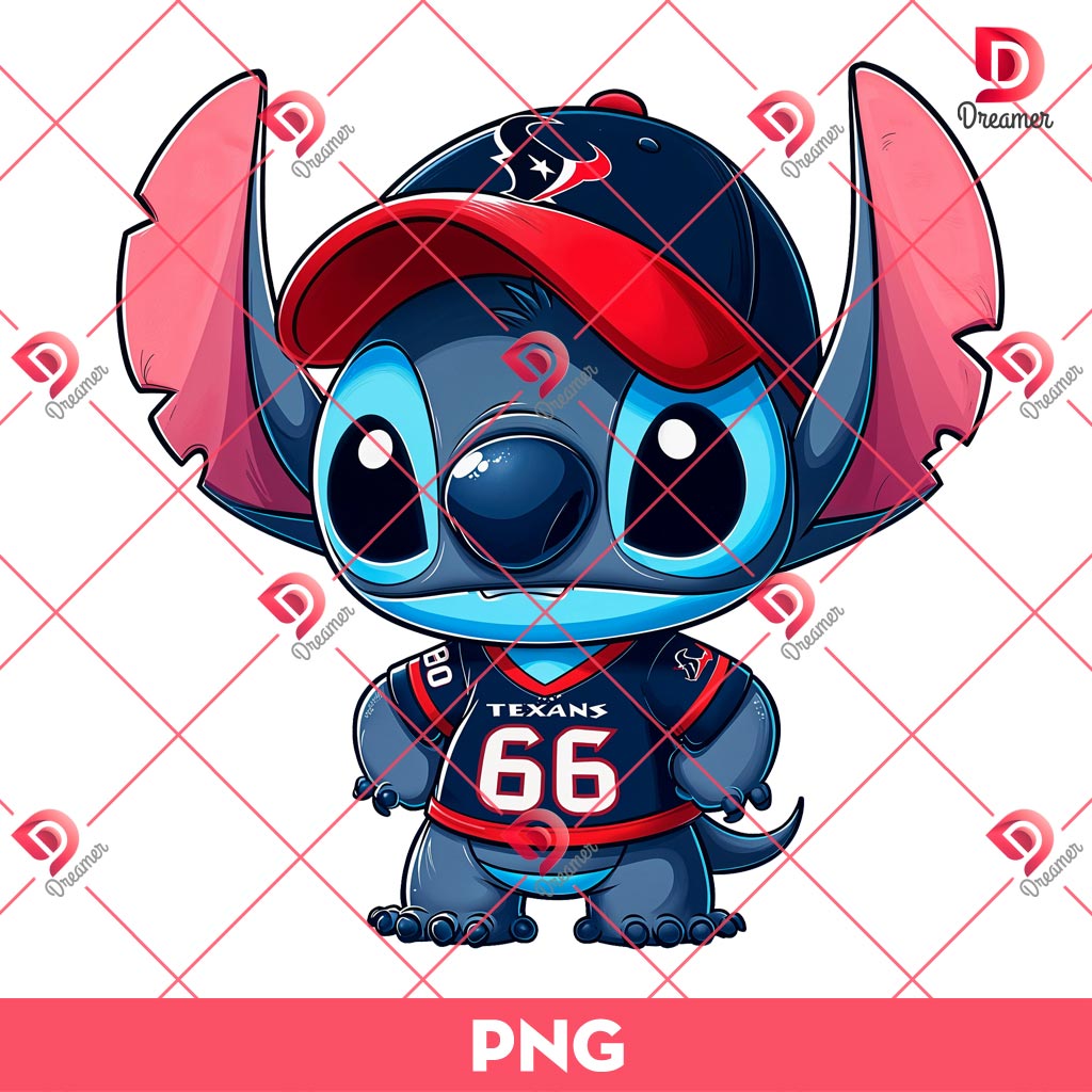 Houston Texans Stitch PNG, Lilo And Stitch NFL Football PNG, Stitch Sport Football Fan PNG