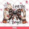 I Put The Boo In Boujee Coquette Halloween PNG, Boo Pumpkin Halloween PNG