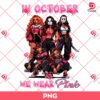 In October We Wear Pink PNG, Horror Girls Halloween PNG, Breast Cancer PNG