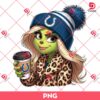 Indianapolis Colts Boujee Grinch Girl PNG, Grinch Girl NFL Football PNG, Grinchmas PNG