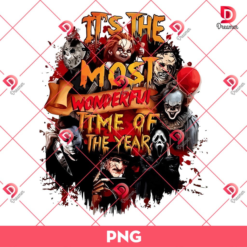 It's The Most Wonderful Time Of The Year PNG, Horror Killers Halloween PNG