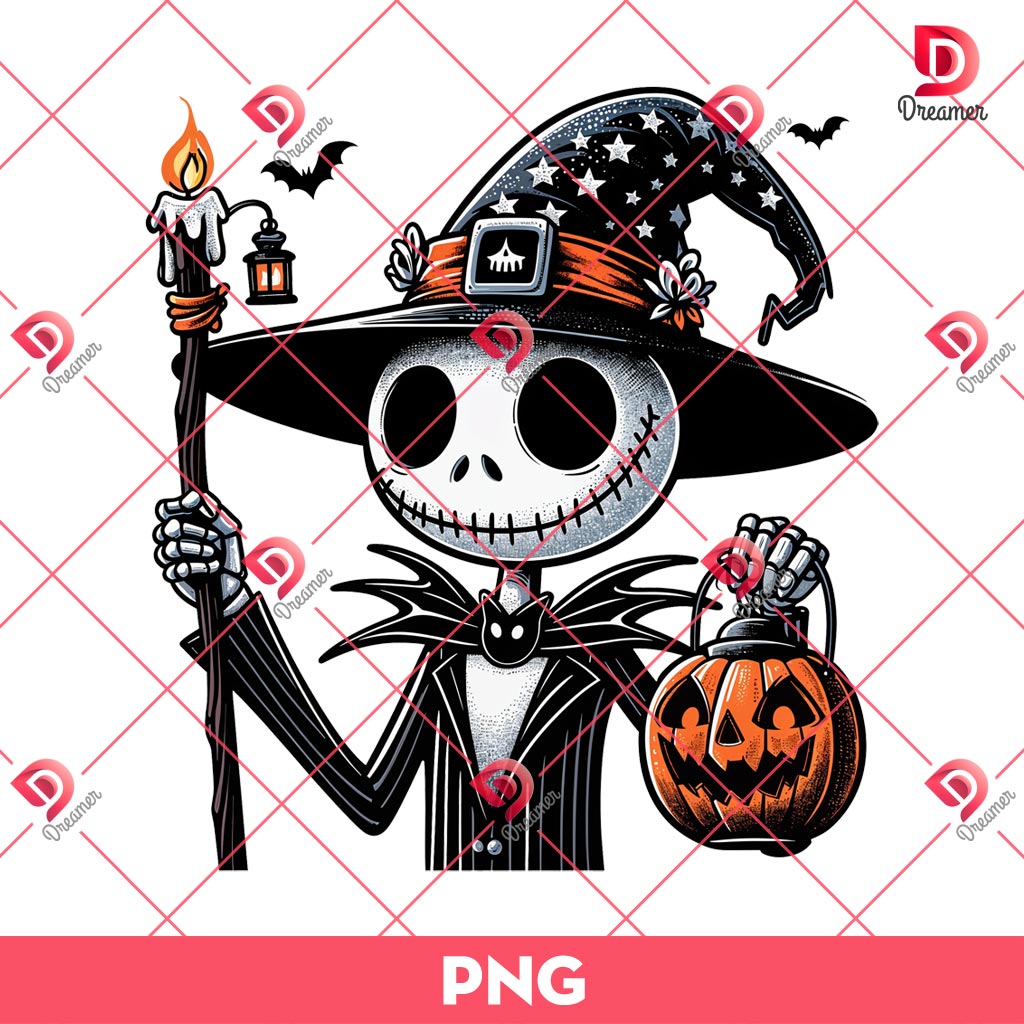 Jack Skellington Witch Halloween PNG, Nightmare Halloween PNG