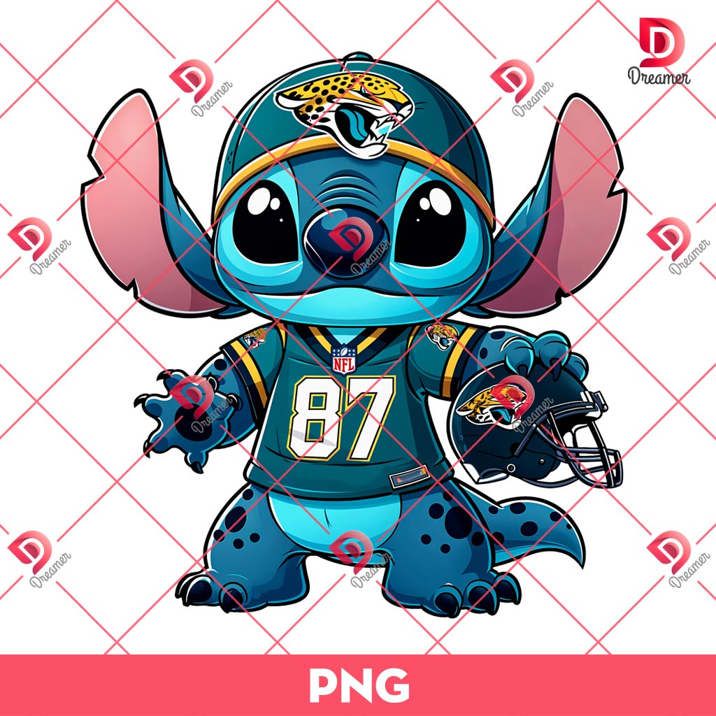 Jacksonville Jaguars Stitch PNG, Lilo And Stitch NFL Football PNG, Stitch Sport Football Fan PNG