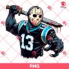 Jason Voorhees Carolina Panthers PNG, Horror Killer NFL Football PNG, Horror Character Halloween PNG