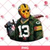 Jason Voorhees Green Bay Packers PNG, Horror Killer NFL Football PNG, Horror Character Halloween PNG