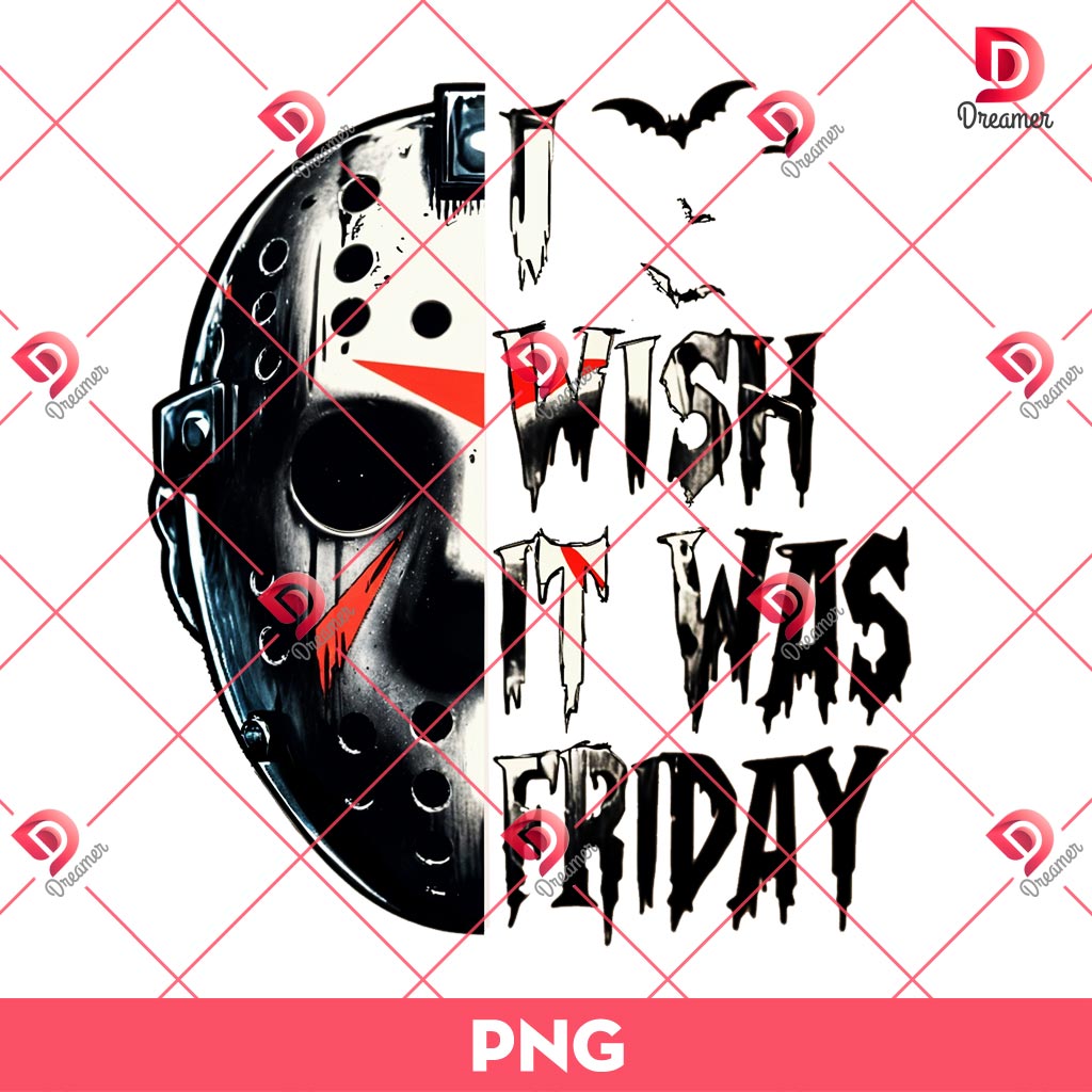 Jason Voorhees Wish It Was Friday PNG, Horror Killers Halloween PNG