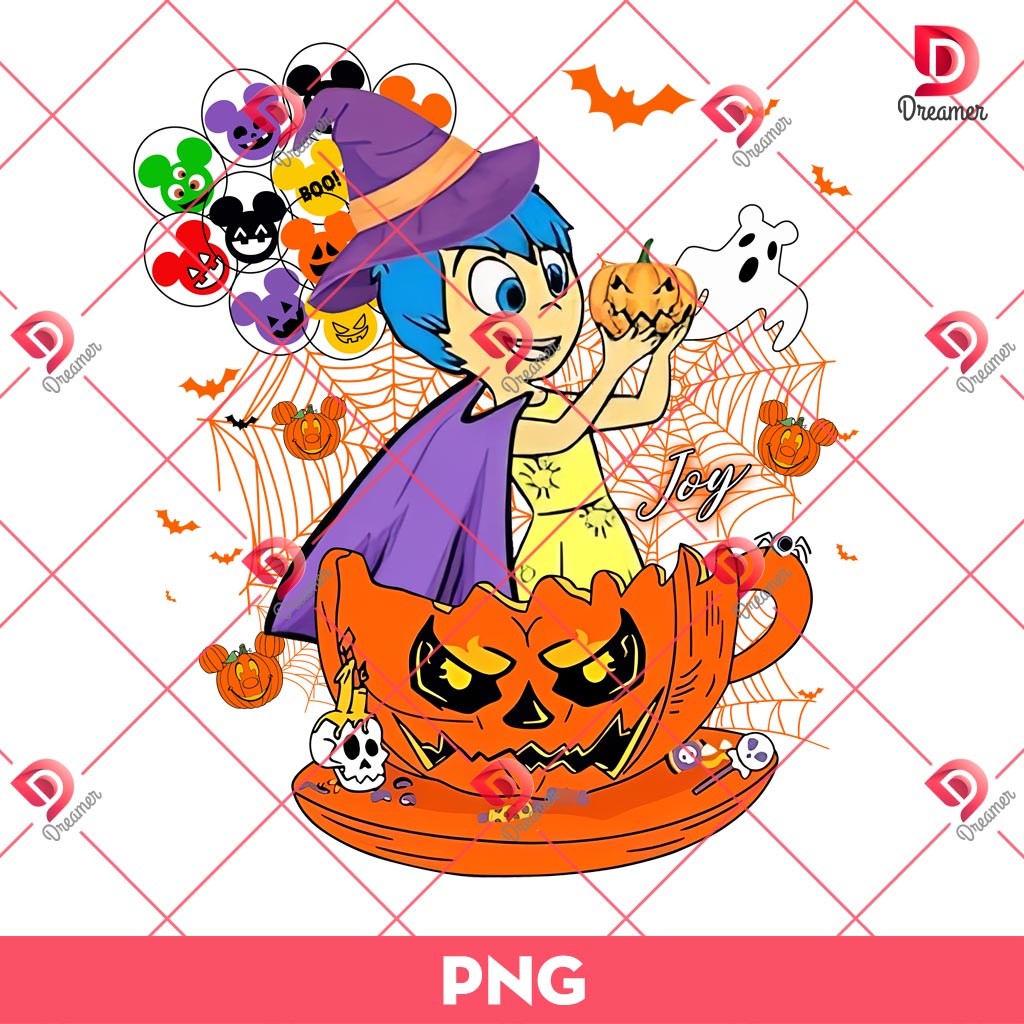 Joy Halloween PNG, Inside Out 2 Characters Halloween PNG