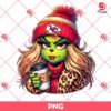 Kansas City Chiefs Boujee Grinch Girl PNG, Grinch Girl NFL Football PNG, Grinchmas PNG