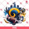 Los Angeles Rams NFL Helmet PNG, Smoke Helmet NFL Football Teams PNG
