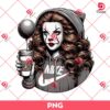 Mama Horror Killers PNG, Mama Pennywise Drinks Coffee PNG, Halloween Scary Movie Characters PNG