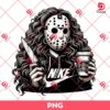 Mama Jason Drinks Coffee PNG, Mama Horror Characters Halloween PNG