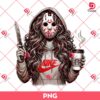 Mama Jason Voorhees Drinks Coffee PNG, Lady Horror Killers Halloween PNG
