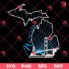 Map Of The United State Of Michigan Stock SVG PNG, Michigan Map SVG PNG