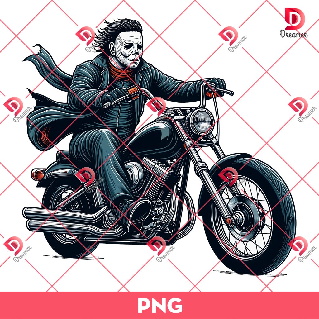 Michael Myers Ride A Motobike PNG, Horror Killer PNG, Scary Movie Halloween PNG