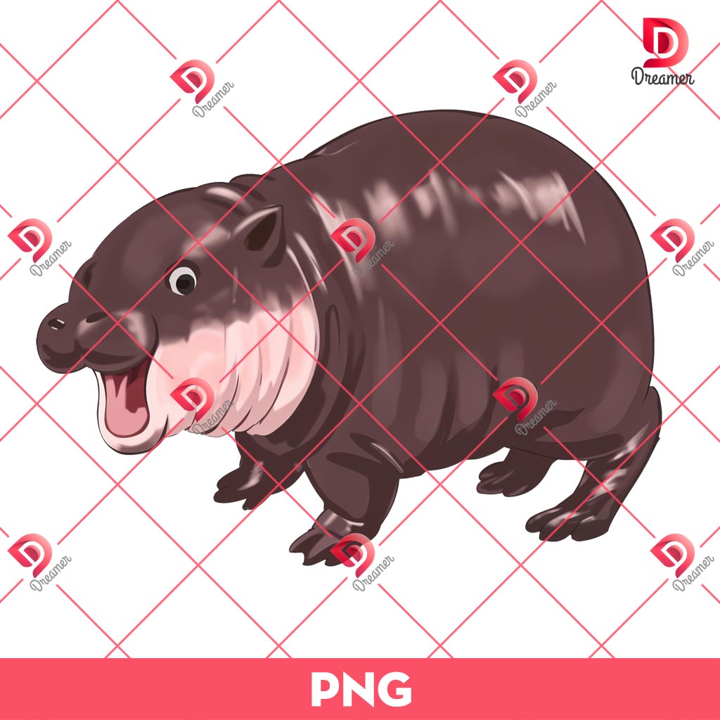 Moo Deng Baby Hippo PNG, Moo Deng Bouncy Pig In Thailand PNG