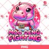 Moo Deng Fighting Muay Thai PNG, Moo Deng Baby Hippo PNG, Lover Hippo PNG
