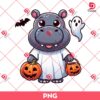 Moo Deng Hippo Ghost Halloween PNG, Cute Baby Hippo PNG, Moo Deng Halloween PNG