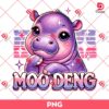 Moo Deng Hippo Watercolor Cartoon PNG, Pygmy Hippo PNG, Moo Deng Baby Hippopotamus PNG