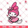 My Melody Witch Halloween SVG PNG, Sanrio Cartoon Halloween SVG PNG, Halloween My Melody Cosplay Witch PNG SVG