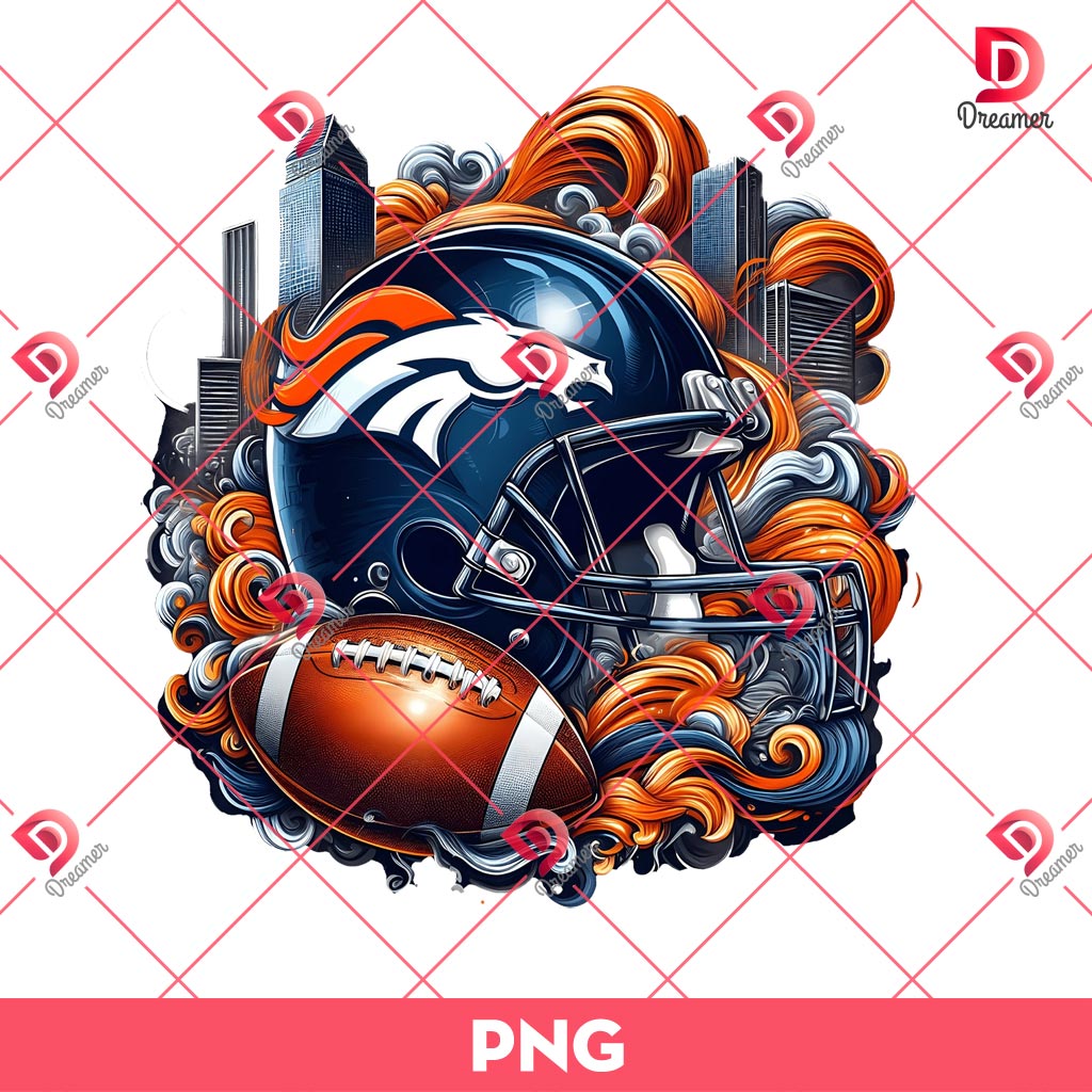 NFL Helmet Denver Broncos PNG, Smoke Helmet NFL Football Teams PNG