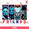 Neon Horror Friends Halloween PNG, Horror Characters Halloween PNG