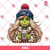 New England Patriots Boujee Grinch Girl PNG, Grinch Girl NFL Football PNG, Grinchmas PNG