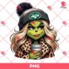 New York Jets Boujee Grinch Girl PNG, Grinch Girl NFL Football PNG, Grinchmas PNG