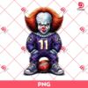 Pennywise Baltimore Ravens PNG, Horror Killer NFL Football PNG, Horror Character Halloween Sport PNG