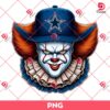 Pennywise Dallas Cowboys PNG, Horror Killer NFL Football PNG, Horror Character Halloween Sport PNG