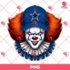 Pennywise Dallas Cowboys PNG, Horror Killers Football Halloween PNG