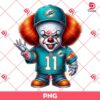 Pennywise Miami Dolphins PNG, Horror Killer NFL Football PNG, Horror Character Halloween Sport PNG