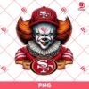 Pennywise San Francisco 49ers PNG, Horror Killers Football Halloween PNG