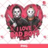 Pink Horror Friends PNG, I Love Bad Boy Scary Movie Halloween PNG, Horror Characters PNG