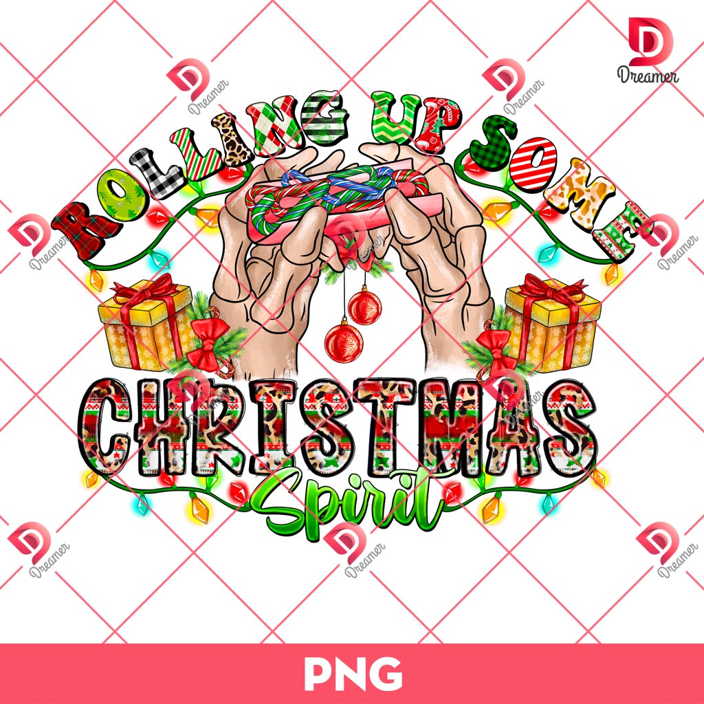 Rolling Up Some Christmas Spirit PNG, Merry Christmas PNG