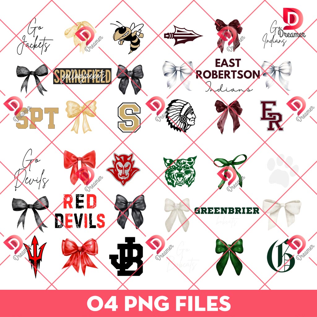 School Designs Bundle PNG, School Football Bundle PNG