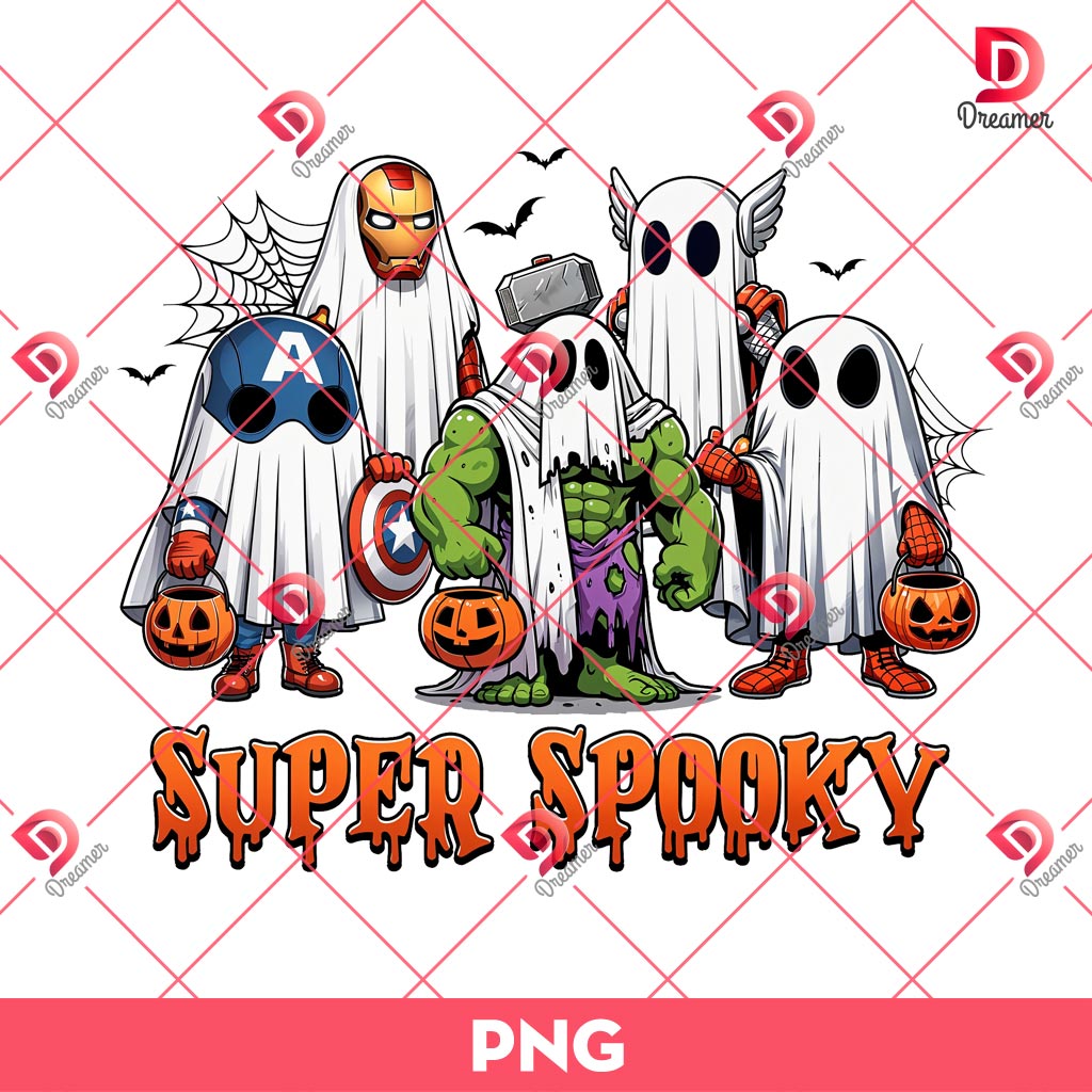 Super Spooky PNG, Superhero Halloween PNG