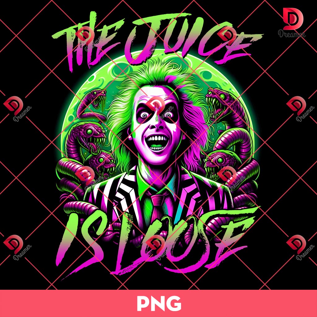 The Juice Is Loose Beetlejuice PNG, Scary Movie Halloween PNG, Horror Beetlejuice PNG