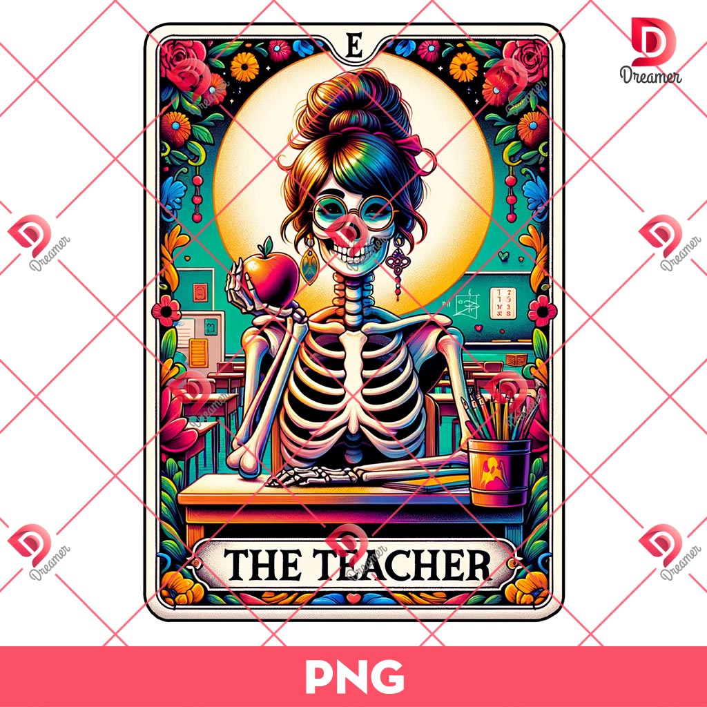 The Teacher Card PNG, Teacher Skeleton PNG