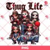 Thug Life Chicano Horror Killers PNG, Chicana Horror Characters Halloween PNG