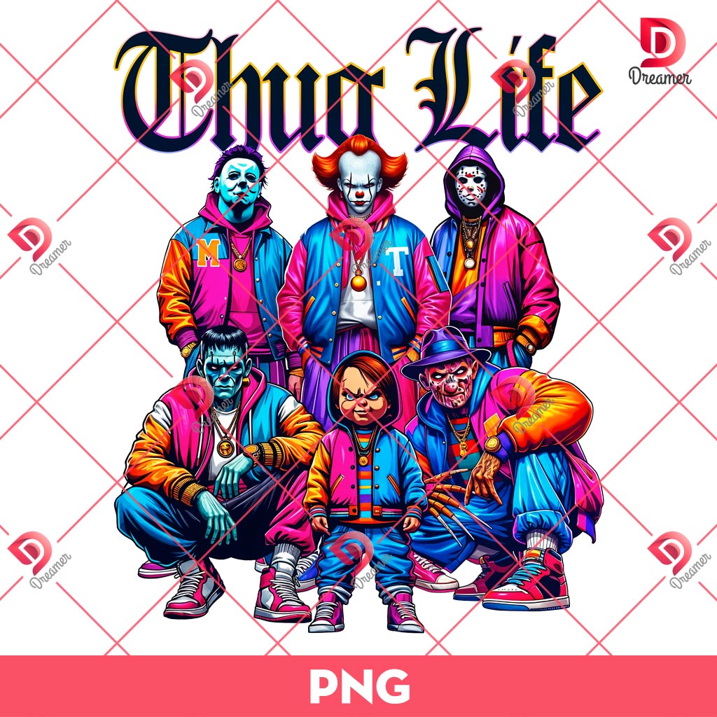 Thug Life Horror Halloween PNG, Horror Killers Thug Life PNG