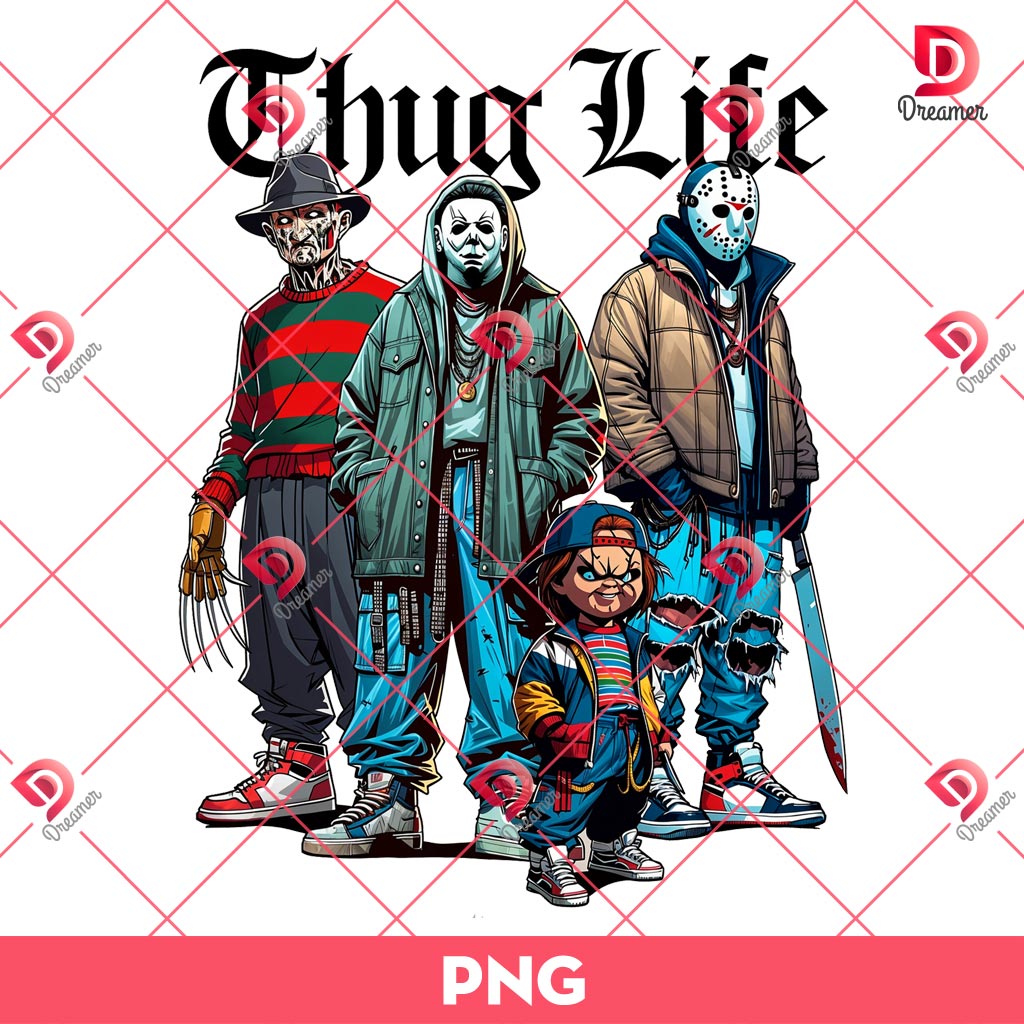 Thug Life Killers PNG, Horror Characters PNG, Thug Life Halloween PNG