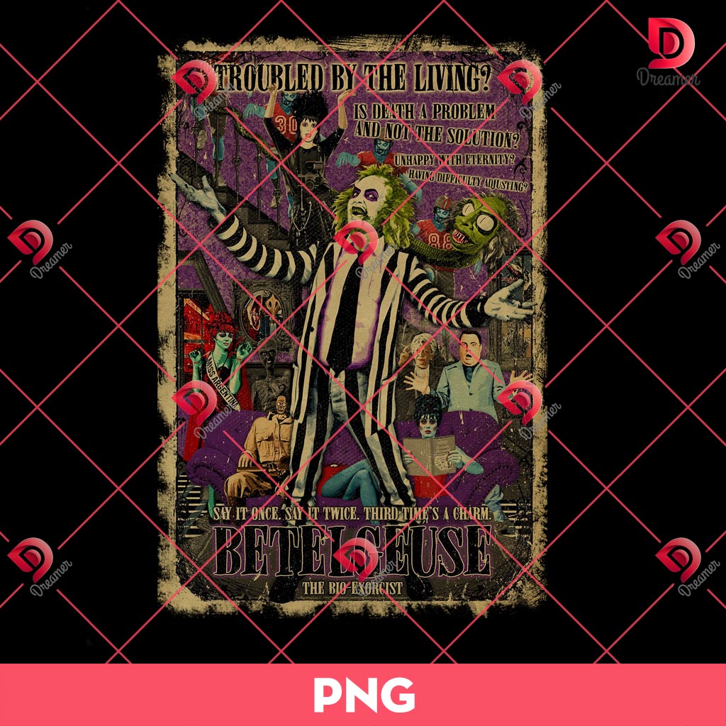 Troubled By The Living Beetlejuice PNG, Beetlejuice Horror Movie PNG, Halloween PNG