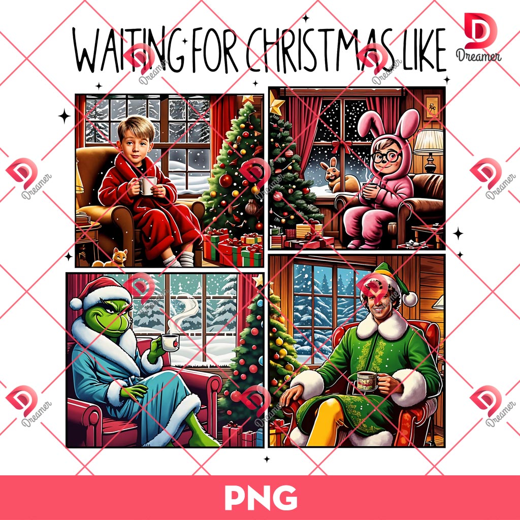 Waiting For Christmas Like PNG, Christmas Movie Characters PNG