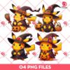 Witch Pikachu PNG, Pokemon Pikachu Horror Halloween PNG